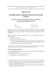 Environmental Permitting (England and Wales) (Amendment) Regulations 2023