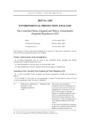 Controlled Waste (England and Wales) (Amendment) (England) Regulations 2023