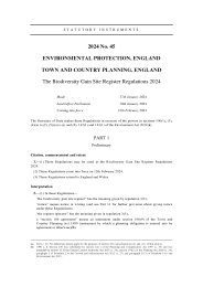 Biodiversity Gain Site Register Regulations 2024