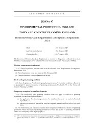 Biodiversity Gain Requirements (Exemptions) Regulations 2024