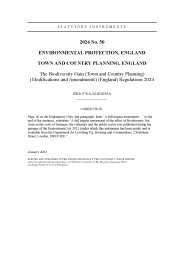 Biodiversity Gain (Town and Country Planning) (Modifications and Amendments) (England) Regulations 2024 (Includes correction slip issued January 2024)