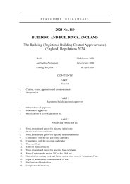 Building (Registered Building Control Approvers etc.) (England) Regulations 2024