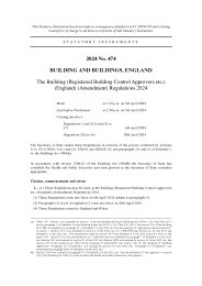 Building (Registered Building Control Approvers etc.) (England) (Amendment) Regulations 2024