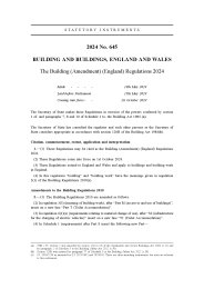 Building (Amendment) (England) Regulations 2024