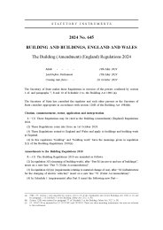 Building (Amendment) (England) Regulations 2024
