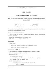 Infrastructure Planning (Onshore Wind and Solar Generation) Order 2025