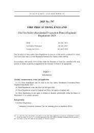 Fire Safety (Residential Evacuation Plans) (England) Regulations 2025