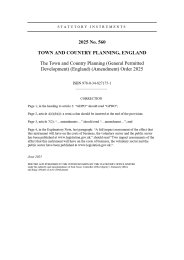 Town and Country Planning (General Permitted Development) (England) (Amendment) Order 2025 (Includes correction slip issued June 2025)