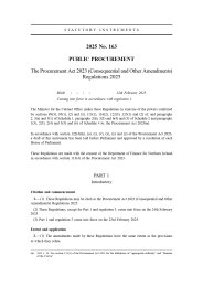 Procurement Act 2023 (Consequential and Other Amendments) Regulations 2025
