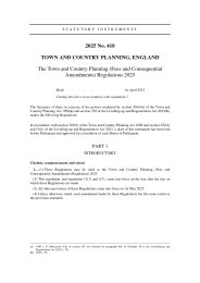 Town and Country Planning (Fees and Consequential Amendments) Regulations 2025