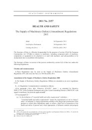 Supply of Machinery (Safety) (Amendment) Regulations 2011