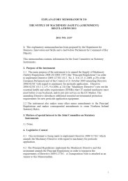Explanatory Memorandum to the Supply of Machinery (Safety) (Amendment) Regulations 2011. SI 2011/2157