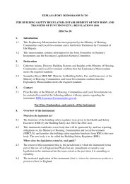 Explanatory Memorandum to the Building Safety Regulator (Establishment of New Body and Transfer of Functions etc.) Regulations 2026. SI 2026/20