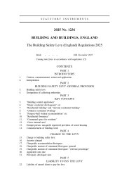 Building Safety Levy (England) Regulations 2025