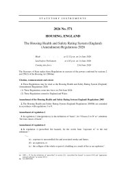 Housing Health and Safety Rating System (England) (Amendment) Regulations 2026