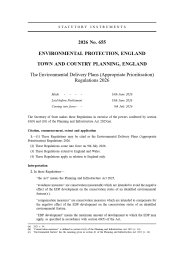 Environmental Delivery Plans (Appropriate Prioritisation) Regulations 2026