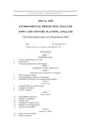 Nature Restoration Levy Regulations 2026