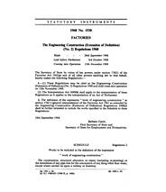 Engineering Construction (Extension of Definition) (No 2) Regulations 1968