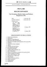 Workplace (Health, Safety and Welfare) Regulations 1992