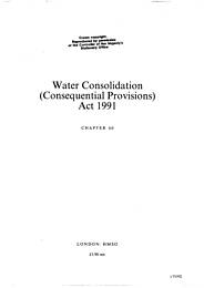 Water Consolidation (Consequential Provisions) Act 1991