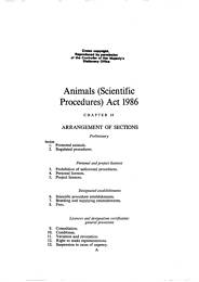 Animals (Scientific Procedures) Act 1986