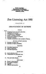 Zoo Licensing Act 1981