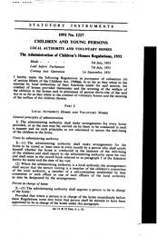 Administration of Children's Homes Regulations 1951
