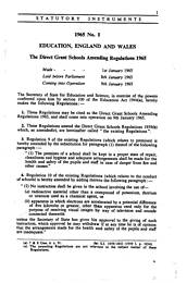 Direct Grant Schools Amending Regulations 1965