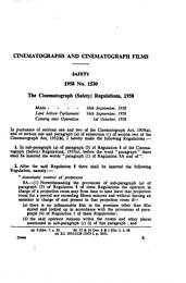 Cinematograph (Safety) Regulations 1958