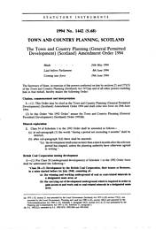 Town and Country Planning (General Permitted Development) (Scotland) Amendment Order 1994 (S.68)