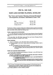 Town and Country Planning (General Permitted Development) (Scotland) Amendment Order 1994 (S.68)