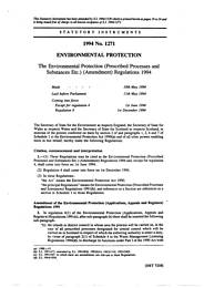 Environmental Protection (Prescribed Processes and Substances etc.) (Amendment) Regulations 1994