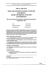 Environmental Assessment (Scotland) Amendment Regulations 1994 (S.91)