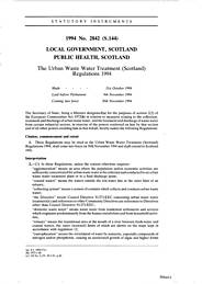 Urban Waste Water Treatment (Scotland) Regulations 1994 (S.144)