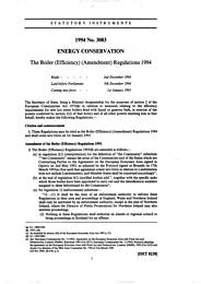 Boiler (Efficiency) (Amendment) Regulations 1994