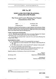 Town and Country Planning (Use Classes) (Amendment) Order 1995