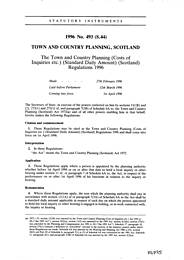 Town and Country Planning (Costs of Inquiries etc.) (Standard Daily Amount) (Scotland) Regulations 1996 (S.44)