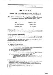 Town and Country Planning (General Development Procedure) (Scotland) Amendment Order 1996 (S.36)