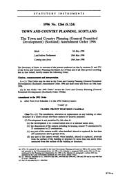 Town and Country Planning (General Permitted Development) (Scotland) Amendment Order 1996 (S.124)