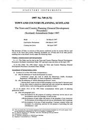 Town and Country Planning (General Development Procedure) (Scotland) Amendment Order 1997 (S.72)