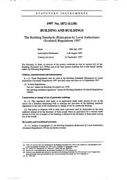 Building Standards (Relaxation by Local Authorities) (Scotland) Regulations 1997. (S.138)