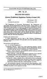 Asbestos (Prohibitions) Regulations (Northern Ireland) 1993