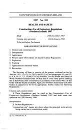 Construction (Use of Explosives) Regulations (Northern Ireland) 1997