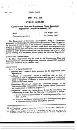Construction Plant and Equipment (Noise Emissions) Regulations (Northern Ireland) 1987