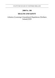 Asbestos (Licensing) (Amendment) Regulations (Northern Ireland) 2000