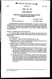 Electricity (Non-Fossil Fuel Sources) Order (Northern Ireland) 1994 - The  Construction Information Service