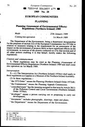 Planning (Assessment of Environmental Effects) Regulations (Northern Ireland) 1989