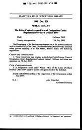 Litter Control Areas (Forms of Designation Order) Regulations (Northern Ireland) 1995