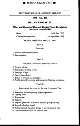 Mines and Quarries (Tips and Tipping Plans) Regulations (Northern Ireland) 1995