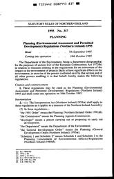 Planning (Environmental Assessment and Permitted Development) Regulations (Northern Ireland) 1995